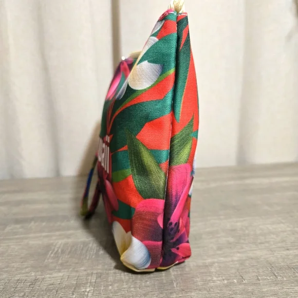 Hawaii Large Wristlet Pouch Hibiscus Tropical Clutch Beach Bag Cosmetic - Picture 3 of 5